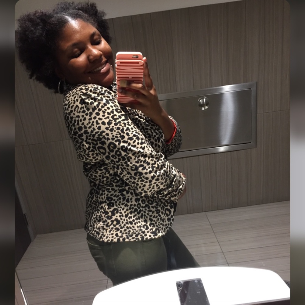 Animal print blazer